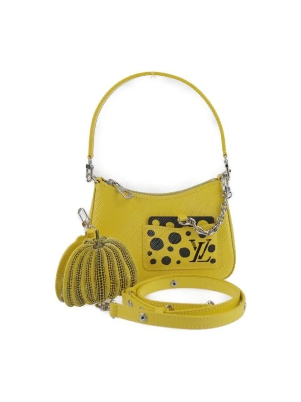 Louis Vuitton Lvxyk Marelini Handbag Epi Leather Jeanne Black Yayoi Kusama